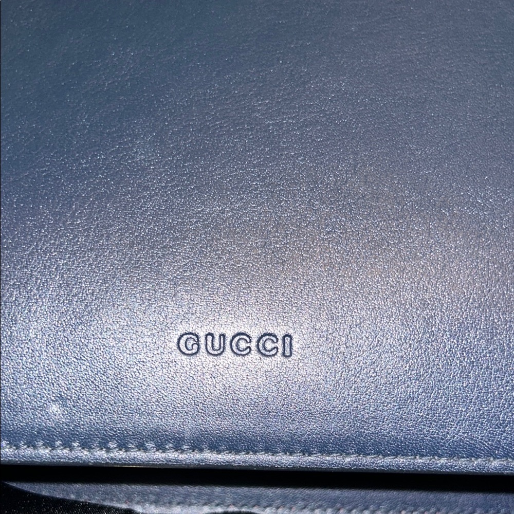 🛎️Gucci Dionysus Navy, Green, and Red Leather Satchel with Bamboo Handle🔥 - Picture 9 of 12